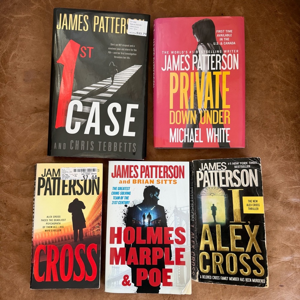 James Patterson Crime Action Thriller Books - Set of 5